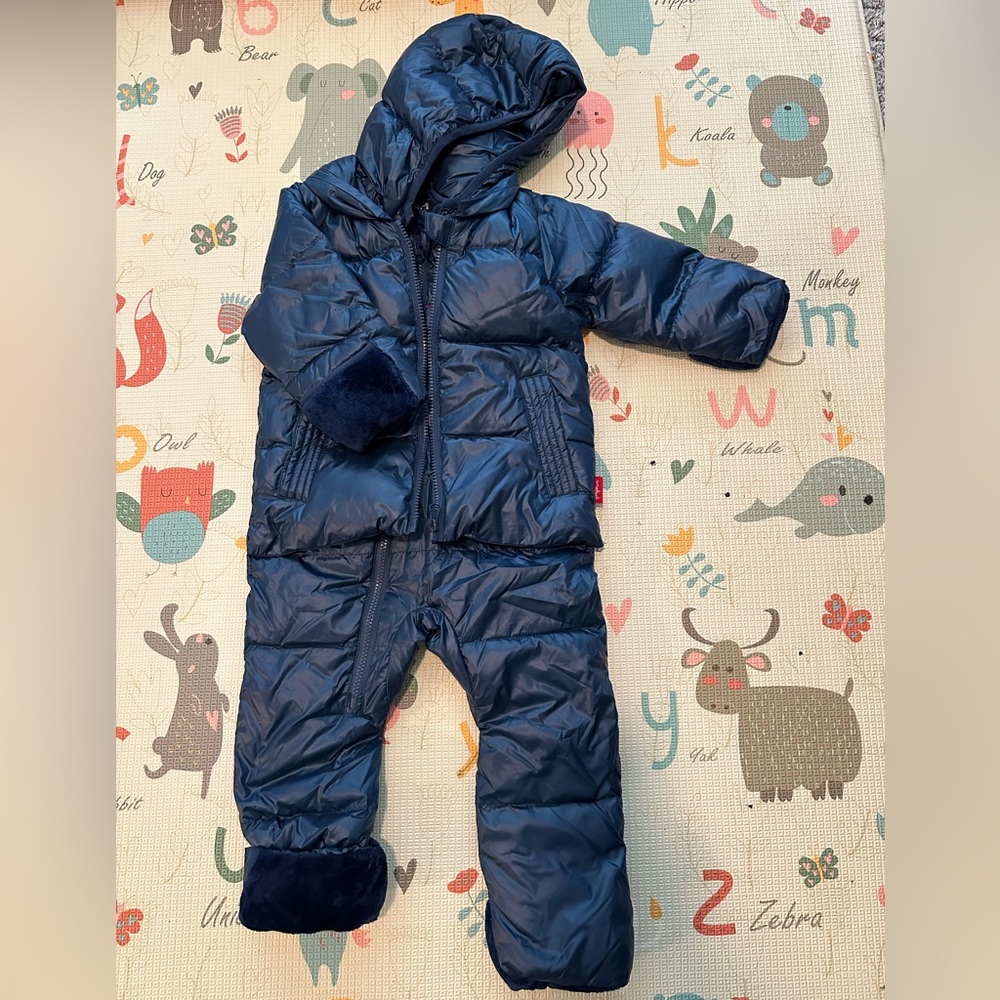 Onekid Down The Road Coat Snow Suit Blue 24m Used-Excellent Condition